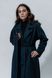 Velvety wool thin coat with a small pile color of sea wave