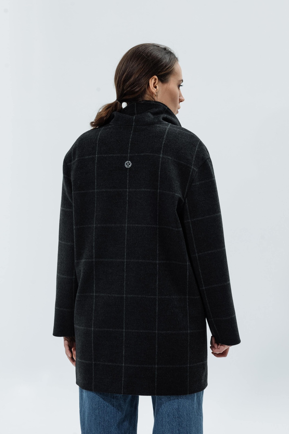 Wool Coat-jacket gray check