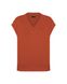 Merino wool knitted vest with V-neck. 20 colors, Orange, S