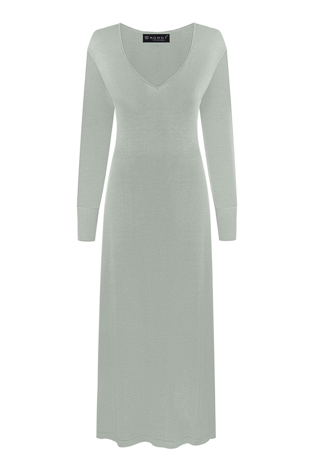 Платье вязаное с V вырезом из поливискозы DK_vi_125 фото