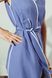 Сукня без рукавів із віскози жатки з кантом і V-подібною горловиною колір волошковий 022д_blue фото 6
