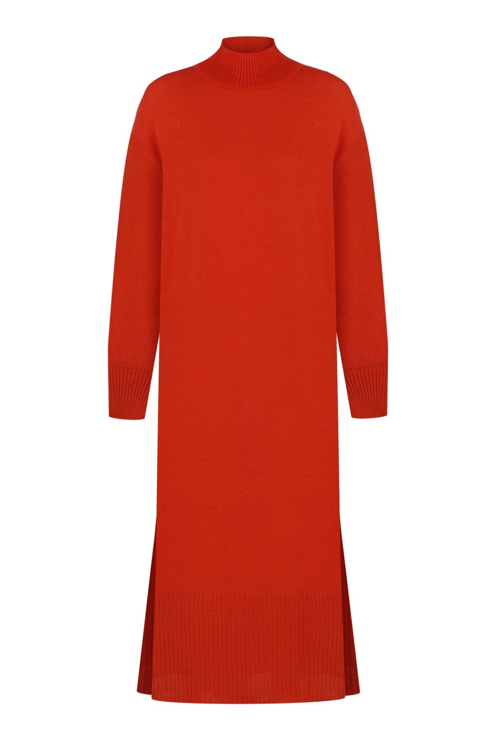 Вязаное платье свитер длина макси из полушерсти мериноса copy_Dress_knitted_02 фото