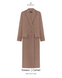 Men's style maxi coat with accent shoulder