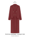 Men's style maxi coat with accent shoulder