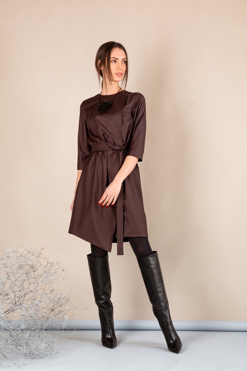 *Сукня А-силуету шоколадна+ 042b_chocolate фото