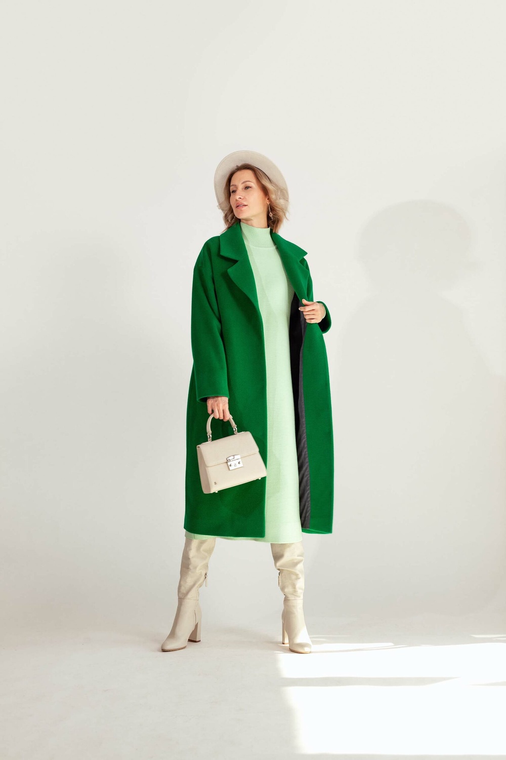*Пальто з вовни колір зелений лепрекон 093_green_leprechaun фото