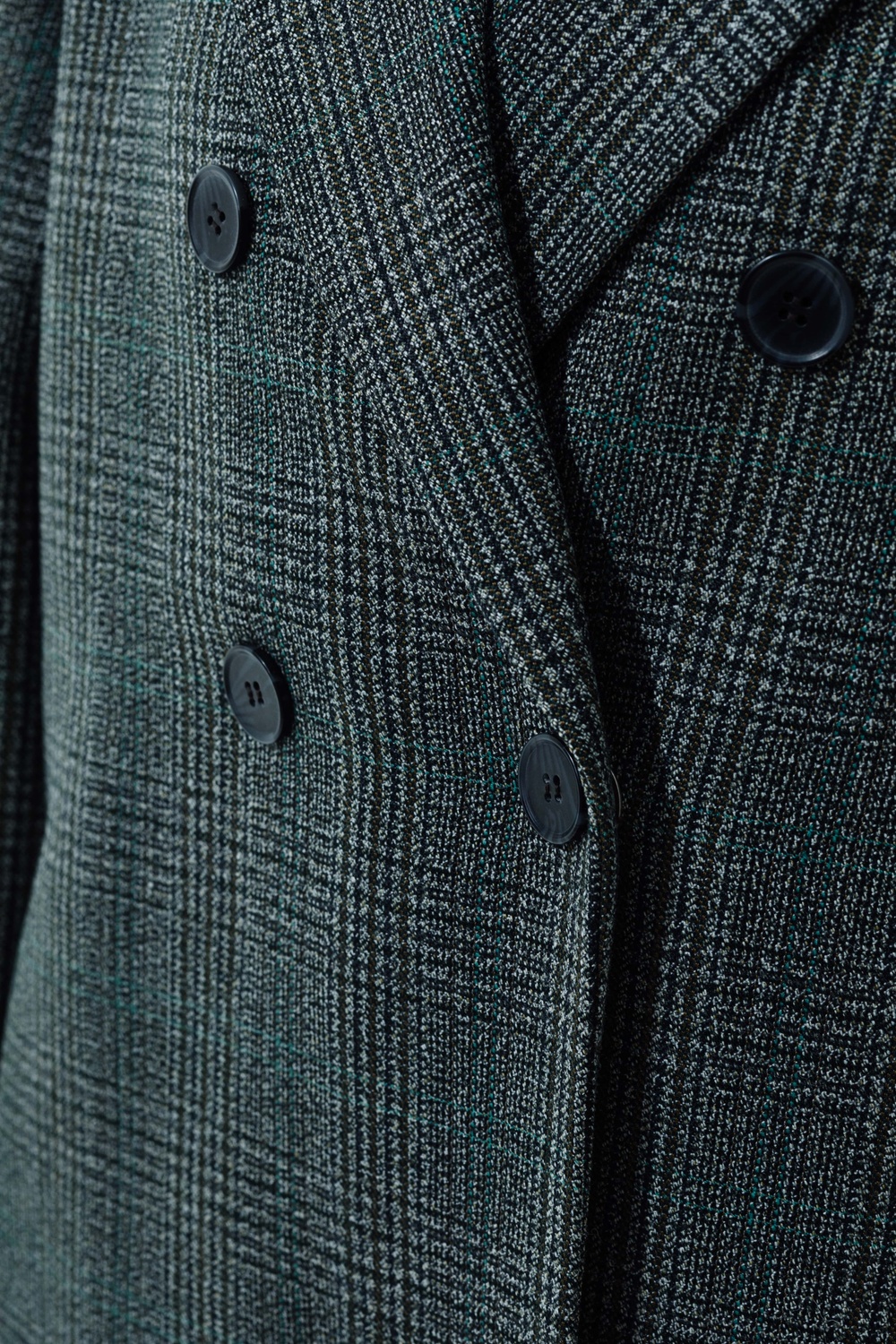 Wool Coat-jacket grey-green check