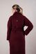 *Пальто утеплене із вовни колір бордо 081-burgundy фото 6