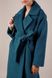 *Пальто утеплене з вовни колір лазурний 081-blue фото 5