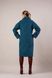 *Пальто утеплене з вовни колір лазурний 081-blue фото 2