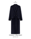 Men's style maxi coat with accent shoulder