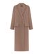 Men's style maxi coat with accent shoulder