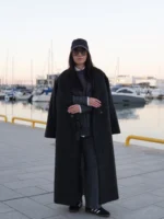 Пальто двобортне з м’яким плечем MAXI, сіра клітина - Image 2
